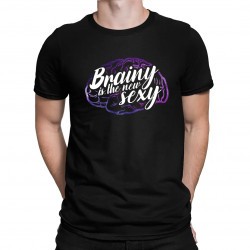 Brainy is the new sexy - męska koszulka dla fanów serialu Sherlock