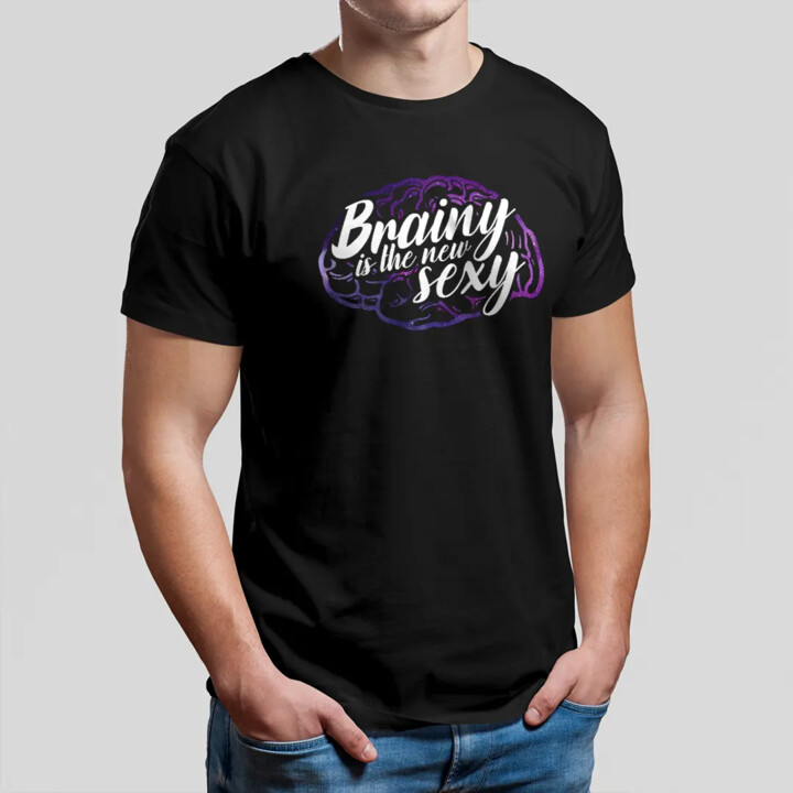 Brainy is the new sexy - męska koszulka z motywem serialu Sherlock