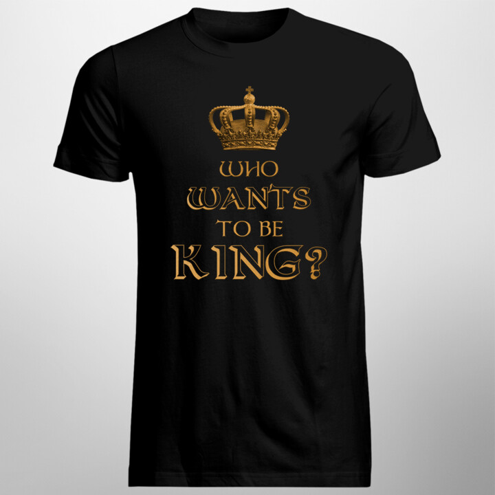 Who wants to be king? - męska koszulka dla fanów serialu Wikingowie