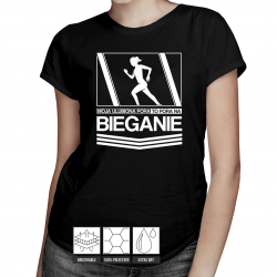 Moja ulubiona pora to pora na bieganie - damska koszulka sportowa na prezent