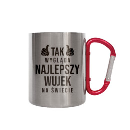 Tak wygląda najlepszy wujek na świecie - kubek metalowy z karabińczykiem na prezent