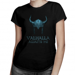 Valhalla awaits me - damska koszulka dla fanów serialu Wikingowie