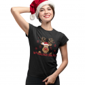 Wesołych Świąt - Renifer - damska koszulka na prezent