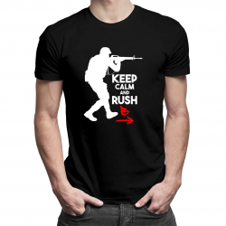 Keep calm and rush B - męska koszulka dla fanów gry Counter Strike