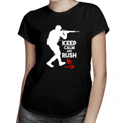 keep calm and rush B - damska koszulka dla fanów gry Counter Strike
