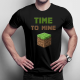 Time to mine - męska koszulka dla fanów gry Minecraft