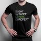 Eat, sleep, mine, repeat - męska koszulka dla fanów gry Minecraft