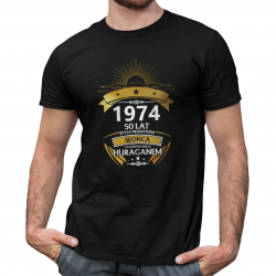 1974 - 50 lat bycia promykiem słońca połączonym z małym huraganem - męska koszulka na prezent