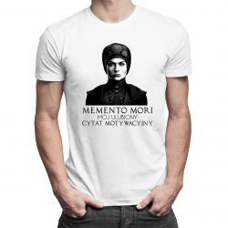 Memento mori - mój ulubiony cytat motywacyjny - męska koszulka dla fanów serialu 1670