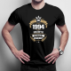Produkt personalizowany - Wiek + Rocznik + Imię - Narodziny Legendy - męska koszulka na prezent