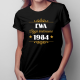 Edycja limitowana: imię + rok urodzenia - damska koszulka na prezent - produkt personalizowany
