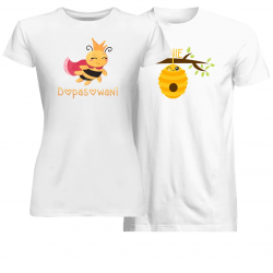 Komplet dla pary - Idealnie dopasowani (pszczelarstwo) - koszulki z nadrukiem
