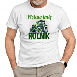 (Imię) rolnik  - męska koszulka na prezent - produkt personalizowany