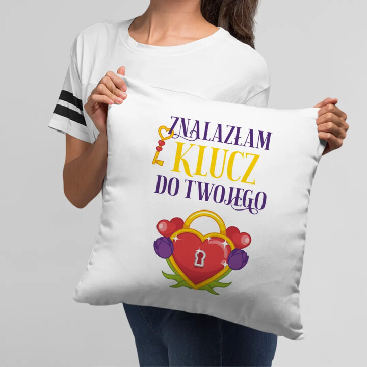 Znalazłam klucz do Twojego (serca) - poduszka na prezent