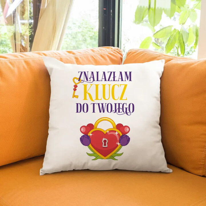 Znalazłam klucz do Twojego (serca) - poduszka na prezent