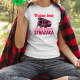 (Imię) dziewczyna strażaka - damska koszulka na prezent - produkt personalizowany