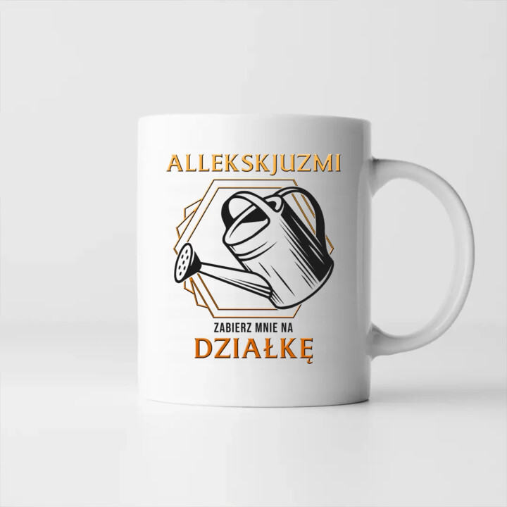 Allekskjuzmi, zabierz mnie na działkę - kubek na prezent