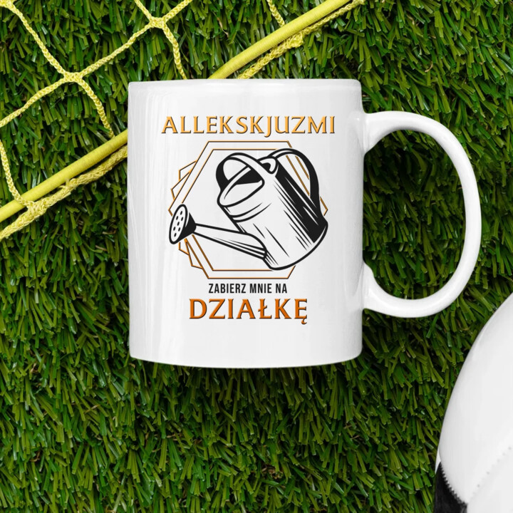 Allekskjuzmi, zabierz mnie na działkę - kubek na prezent