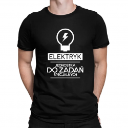 Elektryk - jednostka do zadań specjalnych - męska koszulka na prezent