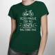 Ciężko pracuję, żeby mój rower miał dobre życie - damska koszulka na prezent