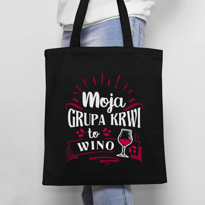 Moja grupa krwi to wino - torba na prezent