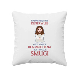 Najbardziej mnie denerwuje kiedy myjecie dla mnie okna i zostawiacie smugi - poduszka na prezent