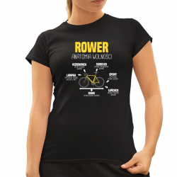 Rower anatomia wolności - damska koszulka na prezent