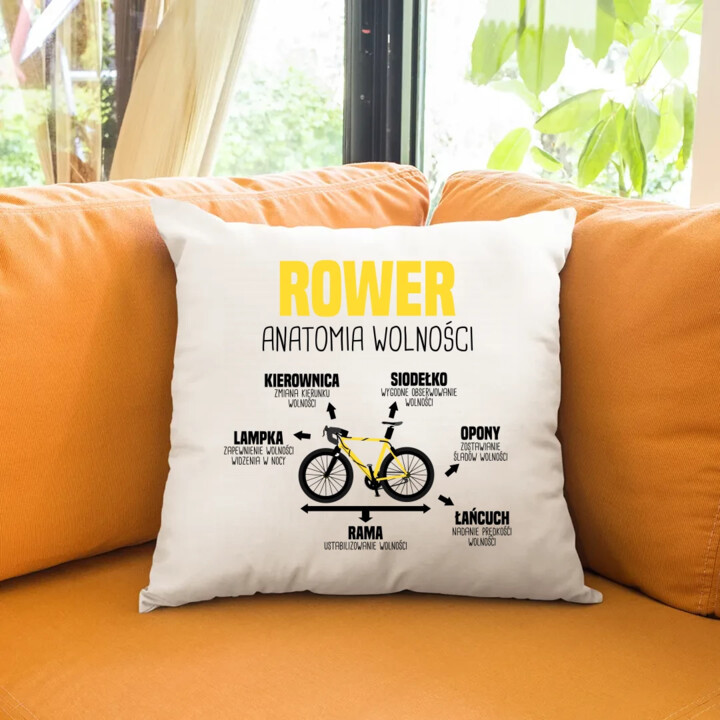 Rower anatomia wolności - poduszka na prezent