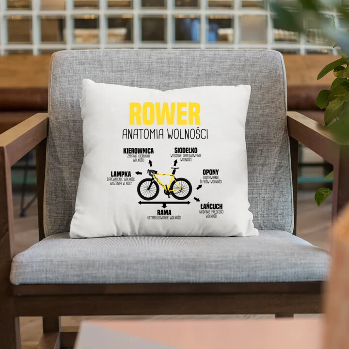 Rower anatomia wolności - poduszka na prezent