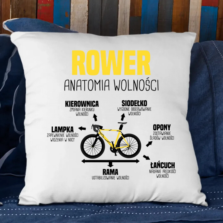 Rower anatomia wolności - poduszka na prezent