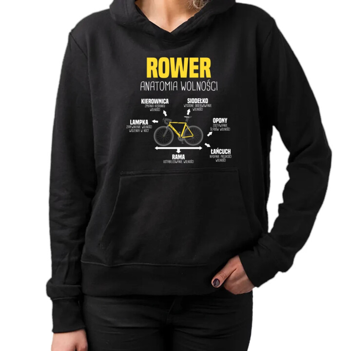 Rower anatomia wolności - damska bluza na prezent