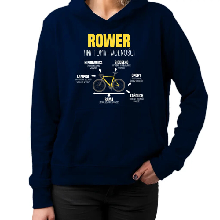 Rower anatomia wolności - damska bluza na prezent