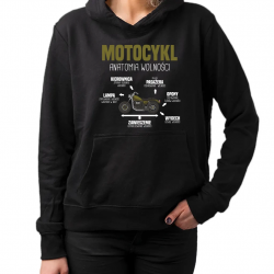 Motocykl - anatomia wolności - damska bluza na prezent