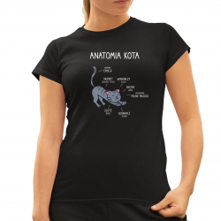 Anatomia kota  - damska koszulka na prezent