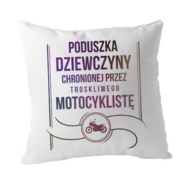 Poduszka dziewczyny chronionej przez troskliwego mechanika - poduszka z nadrukiem