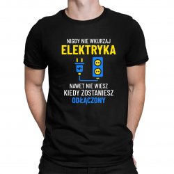 Nigdy nie wkurzaj elektryka - męska koszulka na prezent