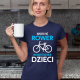 Bardziej niż rower kocham tylko moje dzieci - damska koszulka na prezent