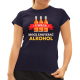 Uwaga - mogę zawierać alkohol - damska koszulka na prezent