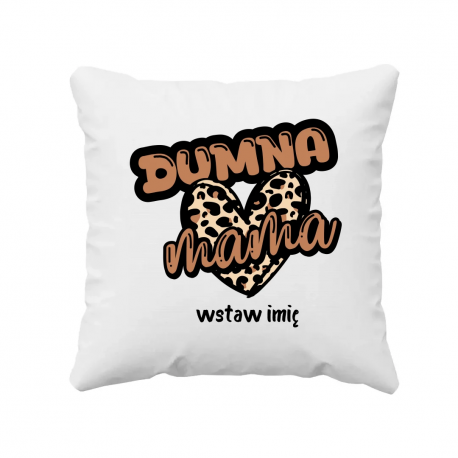 Dumna mama + imiona dzieci - poduszka na prezent - produkt personalizowany