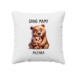 Gang mamy - jedno dziecko - poduszka na prezent - produkt personalizowany