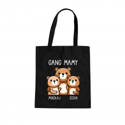 Gang mamy - dwoje dzieci - torba na prezent - produkt personalizowany