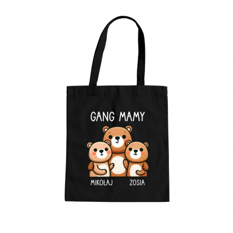 Gang mamy - dwoje dzieci - torba na prezent - produkt personalizowany