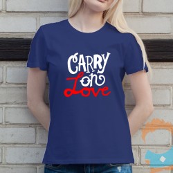 CARRY on love - damska koszulka z nadrukiem