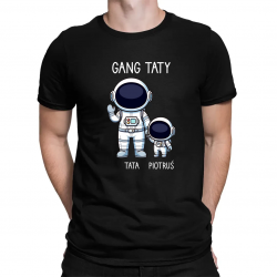 Gang taty - jedno dziecko - męska koszulka na prezent - produkt personalizowany