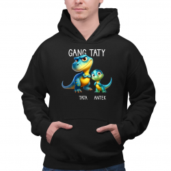 Gang taty (dinozaury) - jedno dziecko - męska bluza na prezent - produkt personalizowany