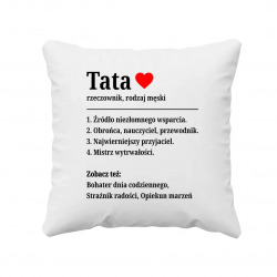 Tata - definicja słownikowa - poduszka na prezent