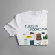 Lista różnic - podróżnik a turysta - męska koszulka z nadrukiem