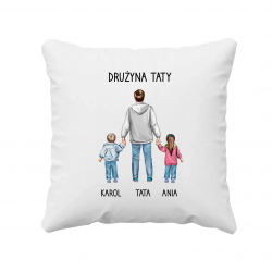 Drużyna taty - poduszka na prezent - produkt personalizowany