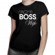 Mom Boss Wife - damska koszulka z nadrukiem