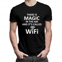 Magic in the air - wifi - męska koszulka z nadrukiem